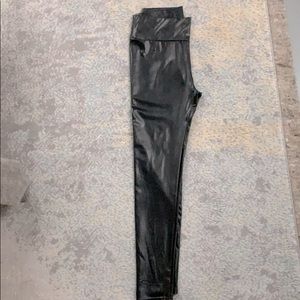 Black leggings liquid latex look size small